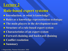 APPLICATION OF AN EXPERT SYSTEM FOR ASSESSMENT …