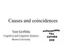 Causes and coincidences - University of California, Berkeley