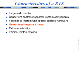Characteristics of a RTS