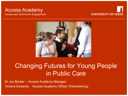 Changing Futures for Young People in Public Care