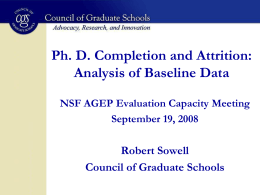 Completion and Attrition: Program Baseline Data