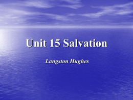 Unit 15 Salvation