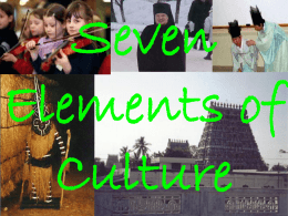 The Seven Elements of Culture