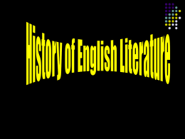 Literary and Historical Background of English literature