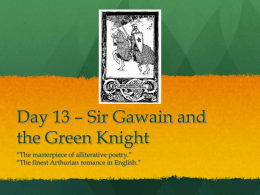Day 7 – Sir Gawain and the Green Knight