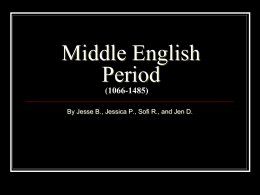 Middle English Period