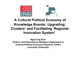 A cultural political economy of a Global City Region: the