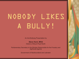 DON’T BE A BULLY!