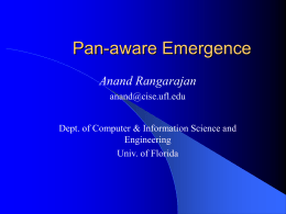 Pan-aware Emergence - University of Florida