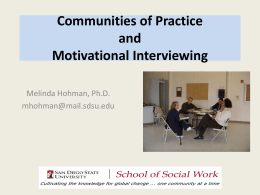 Integrating Motivational Interviewing Across Systems