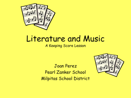 Literature and Music A Keeping Score Lesson
