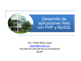 Desarrollo de aplicaciones Web con PHP y MySQL