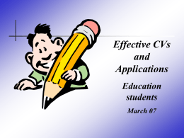 Effective Applications - University of Limerick