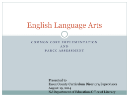 English Language Arts - Orange Board of Education