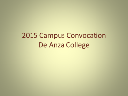 2015 Campus Convocation De Anza College
