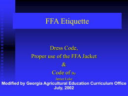 FFA Etiquette