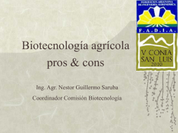 Biotecnologia agricola pros & cons