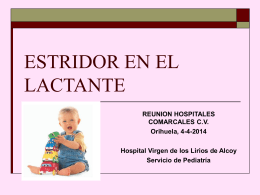 ESTRIDOR EN EL LACTANTE - Portal del Departament d'Alcoi