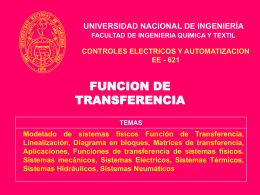 FUNCION DE TRANSFERENCIA