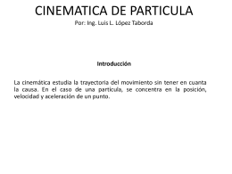 CINEMATICA DE PARTICULA