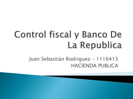 Control fiscal y Banco De La Republica