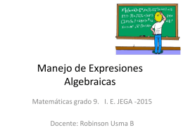Manejo de Expresiones Algebraicas