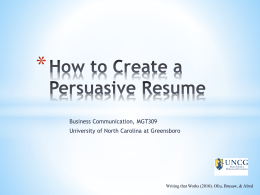 How to Create a Persuasive Resume