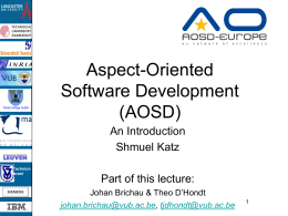 Aspect-Oriented Software Development (AOSD)