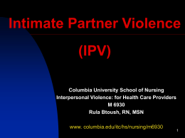 Introduction: Interpersonal Violence