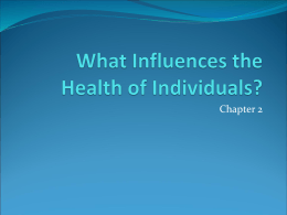 What Influences the Health of Individuals? - AISS-HPE-HF