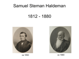 Samuel Steman Haldeman 1812