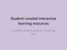 Students Collaborate to Produce eLearning Content