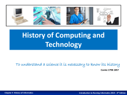History of Computing and Technology