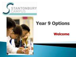 Stantonbury Campus Year 9 Options