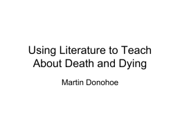 Death and Dying in Literature