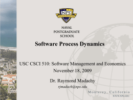 Software Process Dynamics - University of Southern …