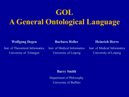GOL: A General Ontological Language