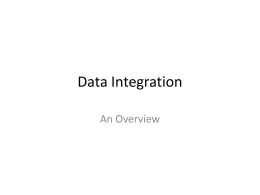 Data Integration - Technion – Israel Institute of Technology
