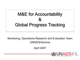 Monitoring and evaluation for accountability and global