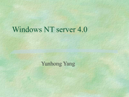 Windows NT server 4.0 vs Linux
