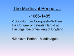 The Medieval Period - Glynn County School System