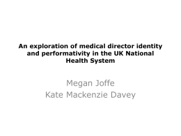 An exploration of medical director identity and