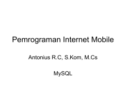 Pemrograman Internet Mobile