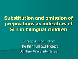 Substitution of prepositions as an indicator of SLI in