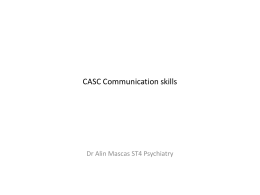 CASC – Communication skills