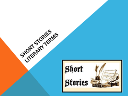 Short Stories Literary Terms