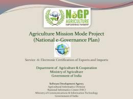 NeGP-A Electronic Certification for Export & Import