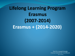 Lifelong Learning Program Erasmus (2007