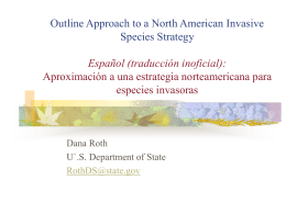 Outline Approach to a North American Invasive Species …