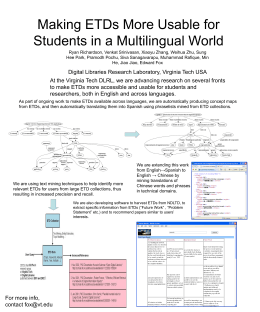 Making ETDs More Usable for Students in a Multilingual …
